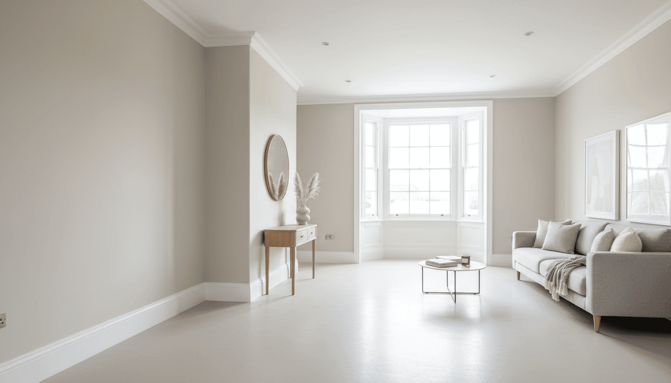 Completed painted interior room with professional finish