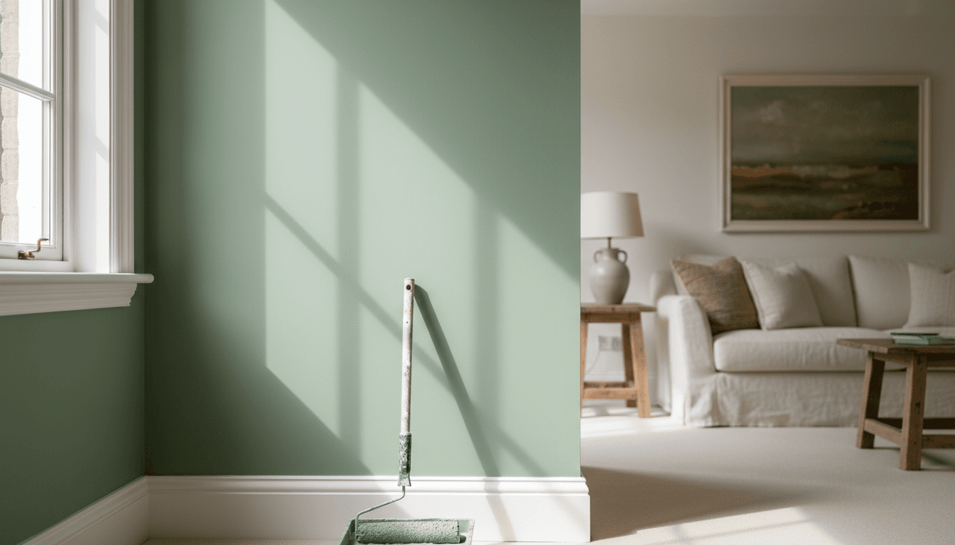 Freshly painted interior room with professional finish