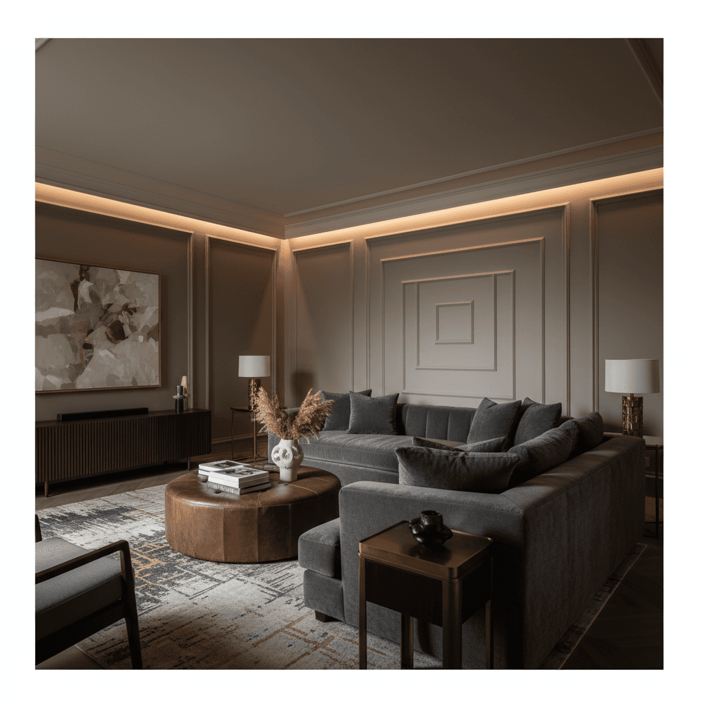Beautifully decorated residential room showcasing complete transformation and professional finishing