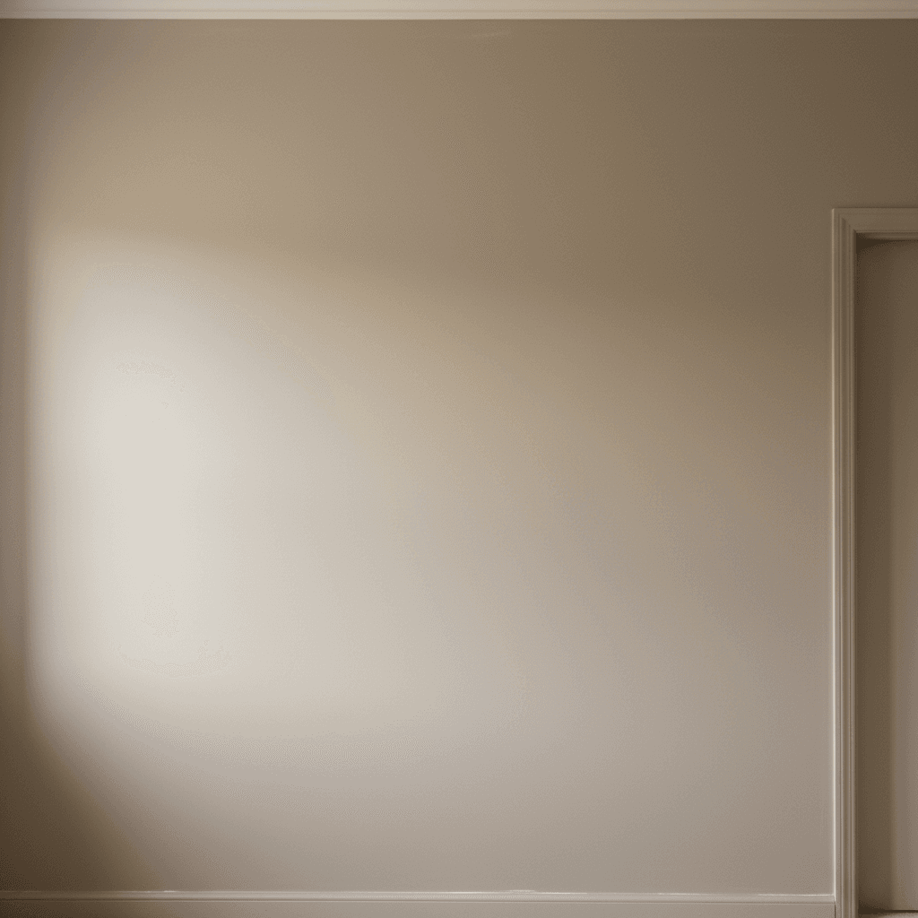 Freshly skimmed plaster wall ready for decoration