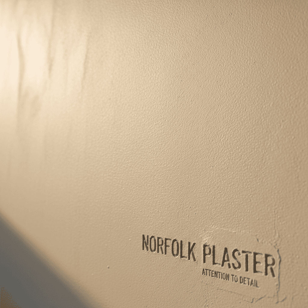 Freshly plastered wall with smooth professional finish