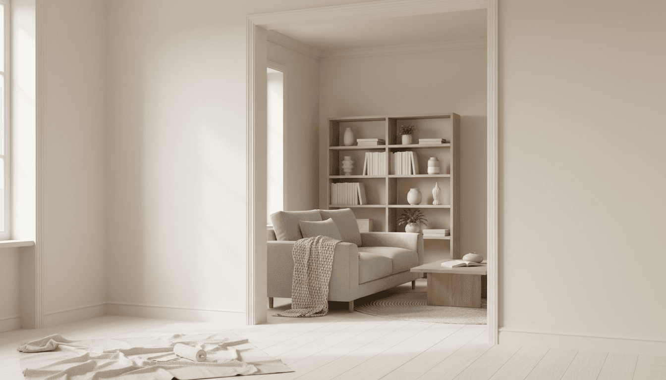 Beautifully decorated and painted interior room completed by Norfolk Plaster