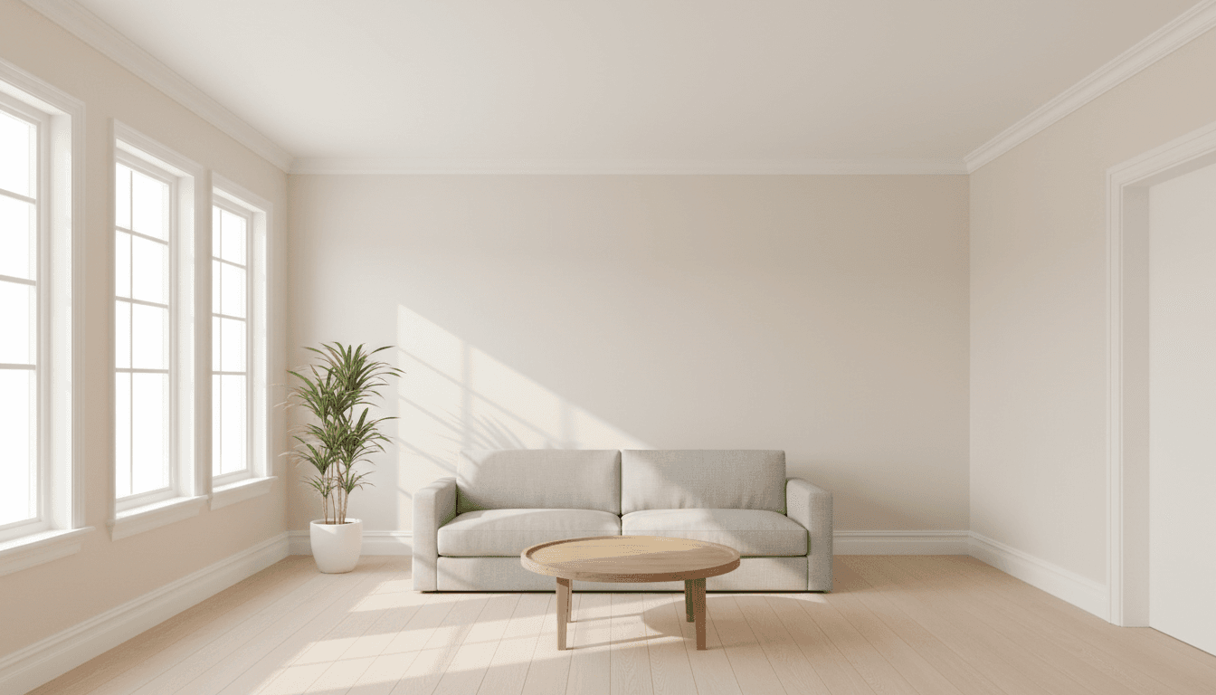 Beautifully finished interior room with professional paint work and clean surfaces