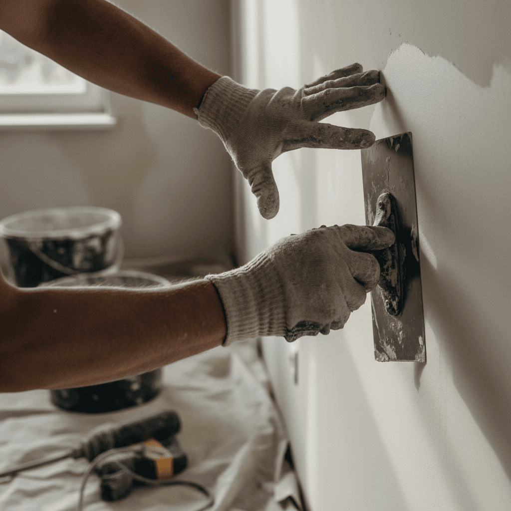Interior wall plastering and finish work