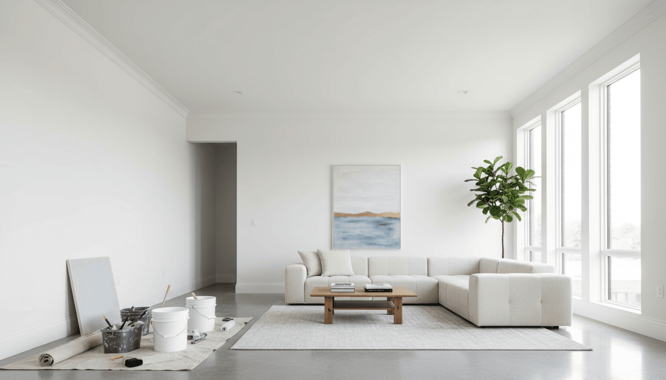 Interior room with professional paint finish