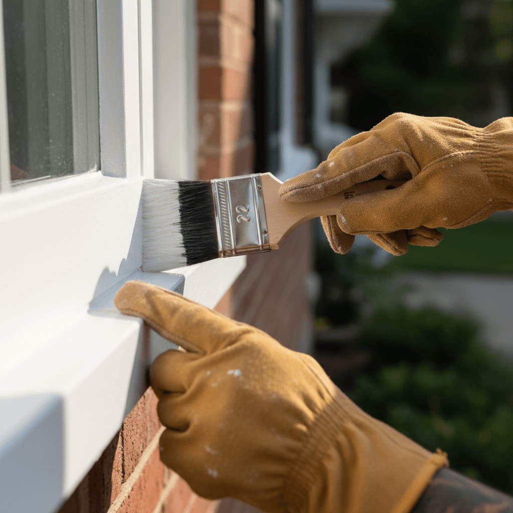 Exterior woodwork and trim painting
